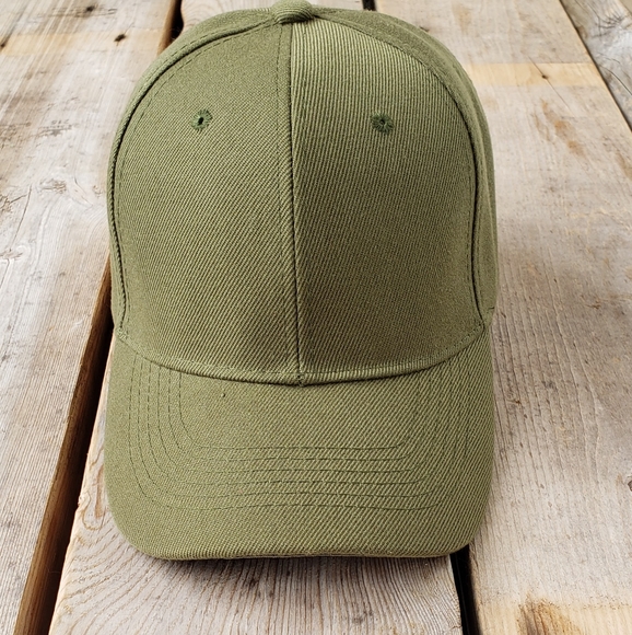 Unisex Olive 6 Panel Baseball Cap 🧢 - Picture 5 of 5
